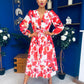 Orlaith Banded Midi Dress Floral White