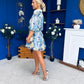 Collins Lace Detail Mini Shirt Dress Blue