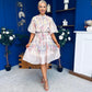 Philipa Puff Sleeve Mini Shirt Dress Floral Pastel