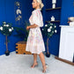 Philipa Puff Sleeve Mini Shirt Dress Floral Pastel