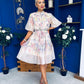 Philipa Puff Sleeve Mini Shirt Dress Floral Pastel