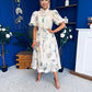 Dorothy Embellished Midi Shirt Dress Floral Cream