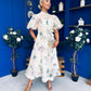Dorothy Embellished Midi Shirt Dress Floral Cream