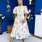 Dorothy Embellished Midi Shirt Dress Floral Cream