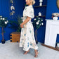 Dorothy Embellished Midi Shirt Dress Floral Cream