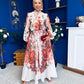 Hayley 3d Floral Detail Shirt Dress Floral Rose