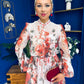 Hayley 3d Floral Detail Shirt Dress Floral Rose