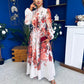 Hayley 3d Floral Detail Shirt Dress Floral Rose