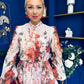 Hayley 3d Floral Detail Shirt Dress Floral Rose