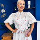 Jessy Puff Sleeve Midi Shirt Dress Floral White