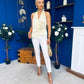 Nanci High Neck Gold Clasp Top Yellow