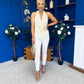 Nanci High Neck Gold Clasp Top Yellow