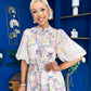 Quin Detailed Midi Shirt Dress Floral