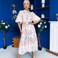 Quin Detailed Midi Shirt Dress Floral