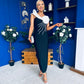 Edel One Shoulder Occasion Dress Black