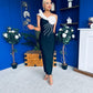Edel One Shoulder Occasion Dress Black