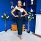 Edel One Shoulder Occasion Dress Black