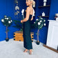 Edel One Shoulder Occasion Dress Black