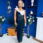 Edel One Shoulder Occasion Dress Black