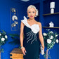 Edel One Shoulder Occasion Dress Black