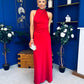 Olivia Open Back Occasion Dress Rouge