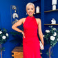 Olivia Open Back Occasion Dress Rouge