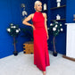 Olivia Open Back Occasion Dress Rouge