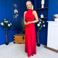 Olivia Open Back Occasion Dress Rouge