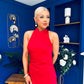 Olivia Open Back Occasion Dress Rouge