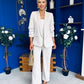 Danika Ruched Blazer & Belted Trouser Set Almond