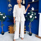 Danika Ruched Blazer & Belted Trouser Set Almond