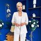 Danika Ruched Blazer & Belted Trouser Set Almond