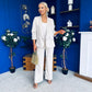 Danika Ruched Blazer & Belted Trouser Set Almond