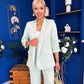 Danika Ruched Blazer & Belted Trouser Set Mint