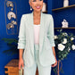 Danika Ruched Blazer & Belted Trouser Set Mint