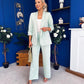 Danika Ruched Blazer & Belted Trouser Set Mint