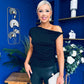 Penelope Studded Ruched Top Black