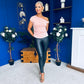 Penelope Studded Ruched Top Pink