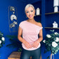 Penelope Studded Ruched Top Pink