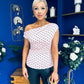 Penelope Polka Ruched Top Pink