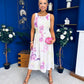 Kennedy Sleeveless Midi Dress Floral Cream