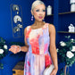 Kennedy Sleeveless Midi Dress Marble Coral