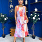 Kennedy Sleeveless Midi Dress Marble Coral