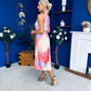 Kennedy Sleeveless Midi Dress Marble Coral