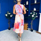 Kennedy Sleeveless Midi Dress Marble Coral