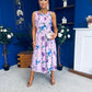 Kennedy Sleeveless Midi Dress Floral Lilac