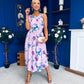 Kennedy Sleeveless Midi Dress Floral Lilac