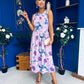 Kennedy Sleeveless Midi Dress Floral Lilac