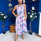Kennedy Sleeveless Midi Dress Floral Lilac