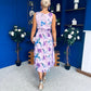 Kennedy Sleeveless Midi Dress Floral Lilac
